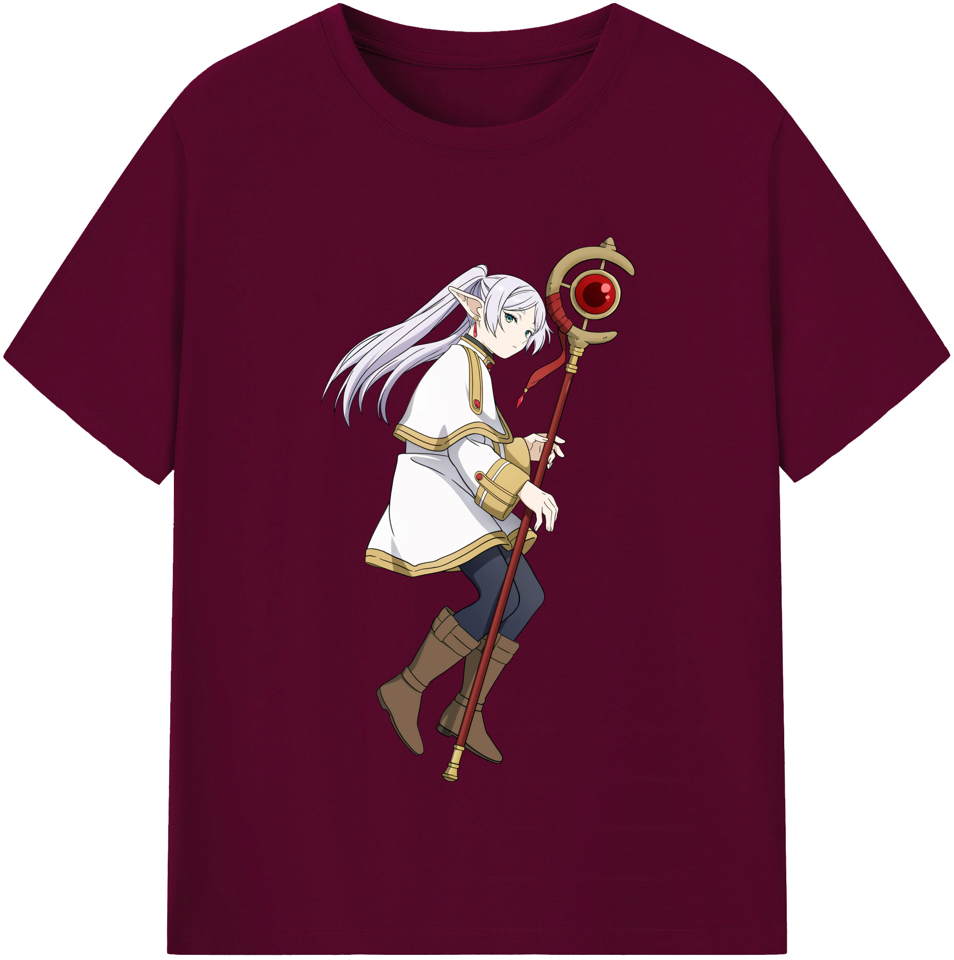 （画像用） 葬送のフリーレン Frieren レディースカジュアルプリントTシャツ（綿100％）